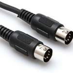 MIDI Cable, 5-pin DIN to Same, 10 ft