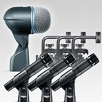 Shure Drum Kit With Beta 52 And 3 57's