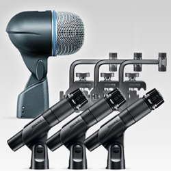 Shure Drum Kit With Beta 52 And 3 57's