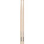 A pair of premium wood Innovative Percussion CL-1 Christopher Lamb signature concert maple snare drum sticks showing the long taper and bullet-shaped beads.