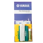 A complete Yamaha Oboe Maintenance Kit featuring premium cleaning swabs, cork grease, and pad paper, displayed at MusicMasters in Tallahassee, Florida.