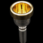 <b>Greg Black 1¼G Medium w/ Gold Rim/Cup Trombone Mouthpiece <i>(25th Anniversary Edition)</i></b> - Large Shank