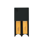 Product view of the D'Addario Large Reed Guard DRGRD4TB showcasing the widened slot profiles meant to hold up to four large tenor or baritone saxophone reeds flat.