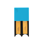 Product view of the D'Addario Large Reed Guard DRGRD4TB showcasing the widened slot profiles meant to hold up to four large tenor or baritone saxophone reeds flat.