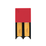 Product view of the D'Addario Large Reed Guard DRGRD4TB showcasing the widened slot profiles meant to hold up to four large tenor or baritone saxophone reeds flat.