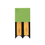 Product view of the D'Addario Large Reed Guard DRGRD4TB showcasing the widened slot profiles meant to hold up to four large tenor or baritone saxophone reeds flat.