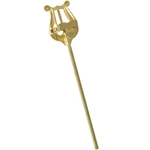 Extra-long straight stem Amplate Tuba and Sousaphone marching lyre with heavy-duty spring music clamp