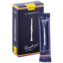 <b>Vandoren Bb Clarinet Reed #2.5</b> -<i> PER REED*</i>
