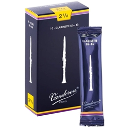 <b>Vandoren Bb Clarinet Reed #2.5</b> -<i> PER REED*</i>