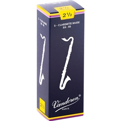 Individual Vandoren Traditional Bass Clarinet Reed Strength 2.5 on display at MusicMasters Tallahassee