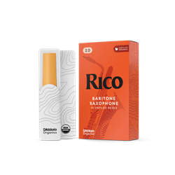 Box of Rico Strength 2 Baritone Saxophone Reeds on display at MusicMasters store in Midtown Tallahassee.