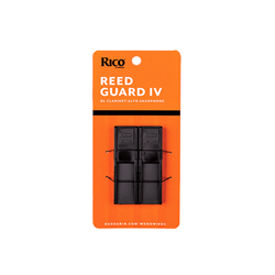 Black Rico Reed Guard IV large woodwind storage case for four tenor or baritone saxophone reeds by D'Addario, item RGRD4TSBS, available at MusicMasters Tallahassee.