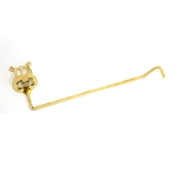 Gold-lacquered Yamaha marching tuba lyre featuring a heavy-duty spring-loaded sheet music clamp