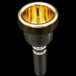 <b>Greg Black 1¼G Medium w/ Gold Rim/Cup Trombone Mouthpiece <i>(25th Anniversary Edition)</i></b> - Large Shank