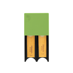 Product view of the D'Addario Large Reed Guard DRGRD4TB showcasing the widened slot profiles meant to hold up to four large tenor or baritone saxophone reeds flat.