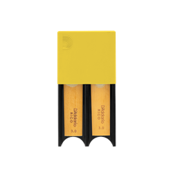 Product view of the D'Addario Large Reed Guard DRGRD4TB showcasing the widened slot profiles meant to hold up to four large tenor or baritone saxophone reeds flat.