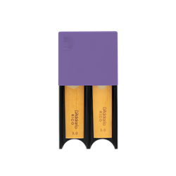 Product view of the D'Addario Large Reed Guard DRGRD4TB showcasing the widened slot profiles meant to hold up to four large tenor or baritone saxophone reeds flat.