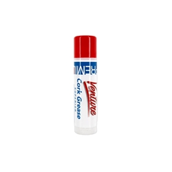 Venture V265 woodwind cork grease tube at MusicMasters Tallahassee FL,Open Venture V265 stick tube showing cork grease applicator for clarinet and saxophone,Venture cork grease V265 pocket-sized tube for school band instrument care kits